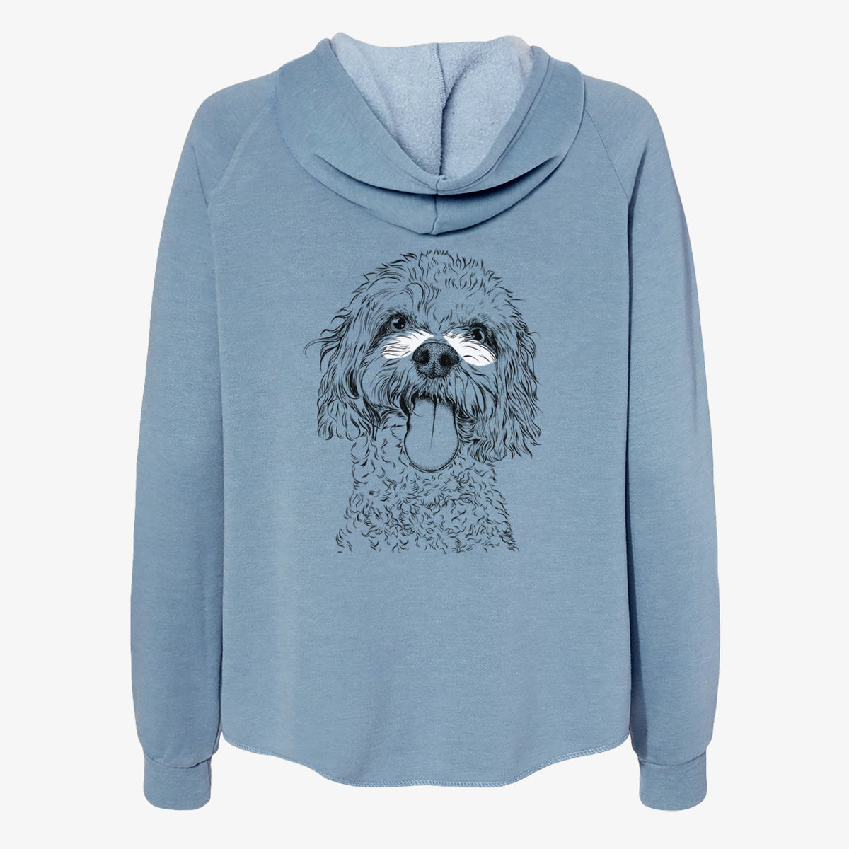 Barney the Cavachon - Women's Cali Wave Zip-Up Sweatshirt
