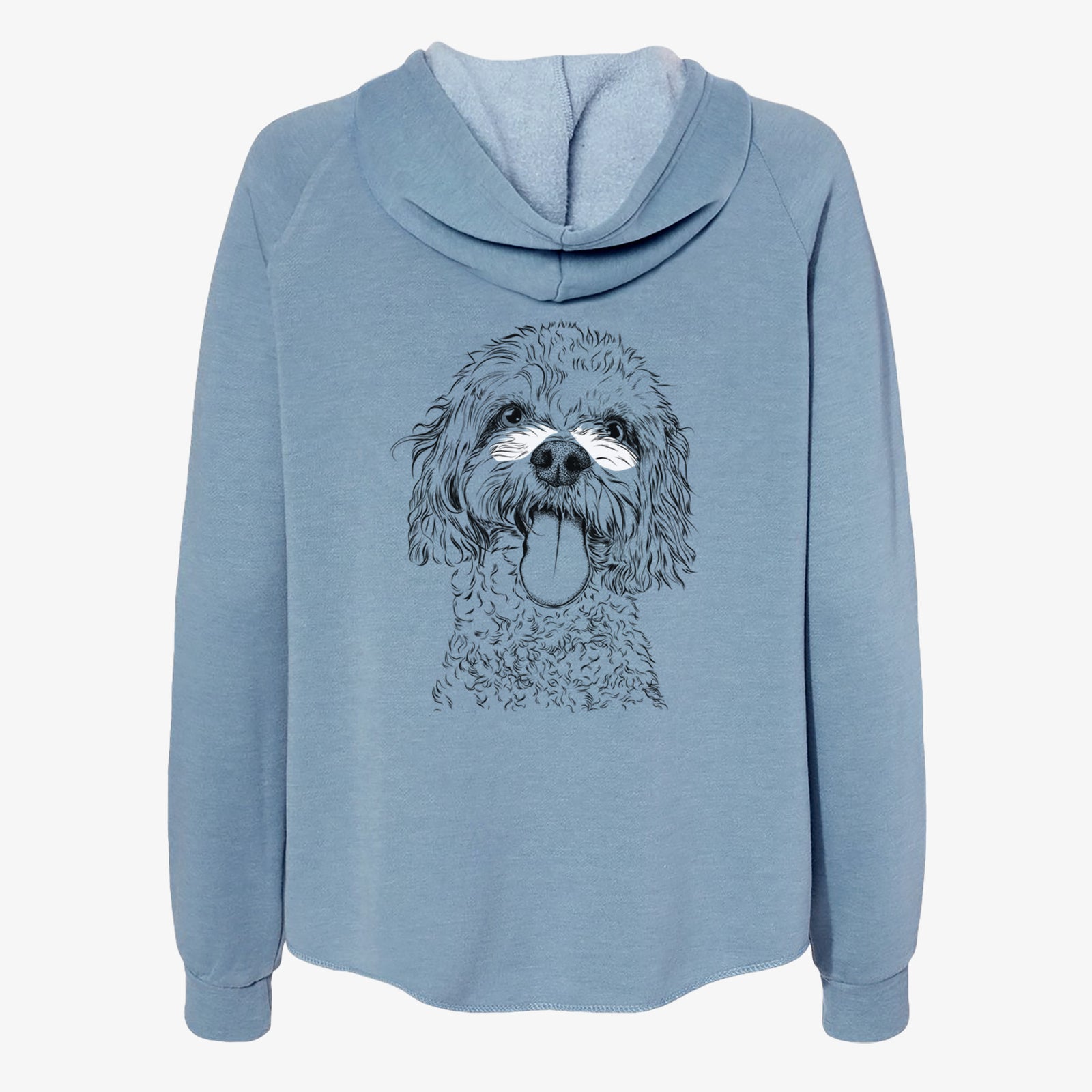 Barney the Cavachon - Women's Cali Wave Zip-Up Sweatshirt