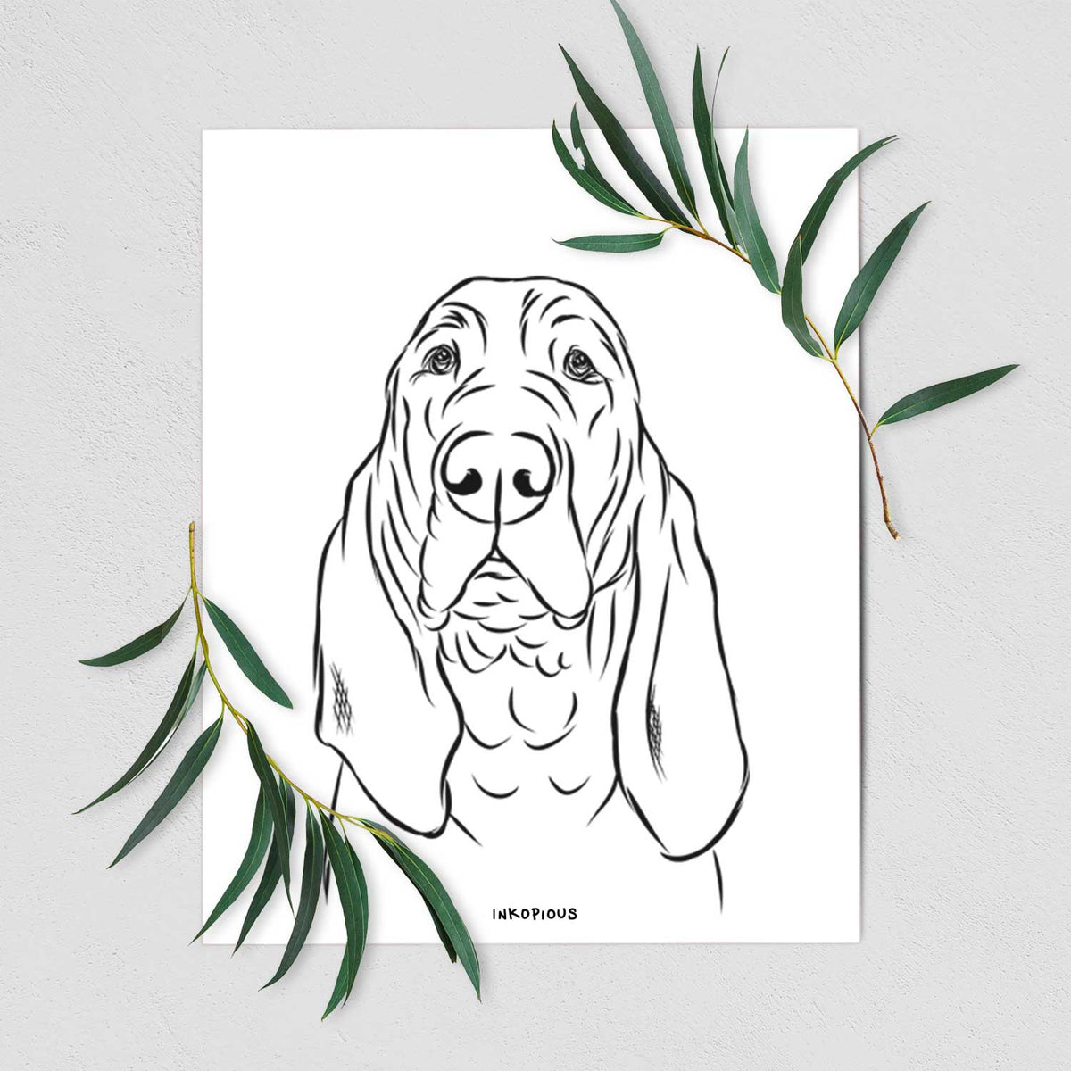 Baron the Bloodhound Art Print