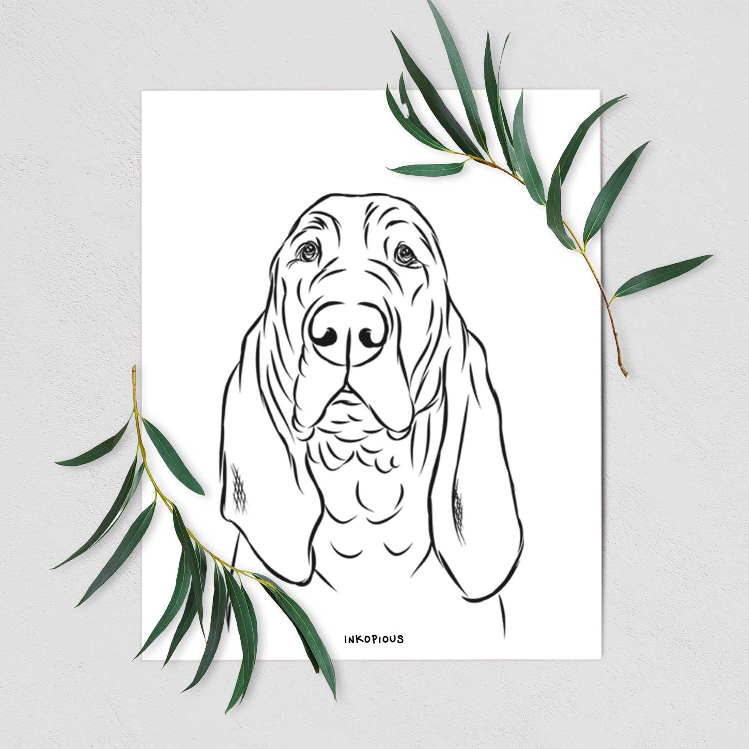 Baron the Bloodhound Art Print