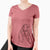 Bare Baron the Bloodhound - Women's V-neck Shirt