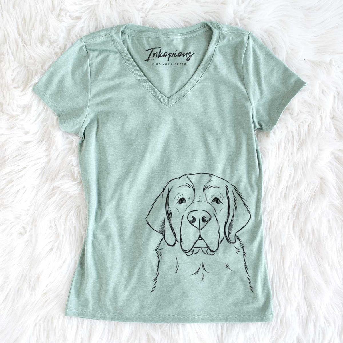 Barry the Saint Bernard - Women&#39;s V-neck Shirt