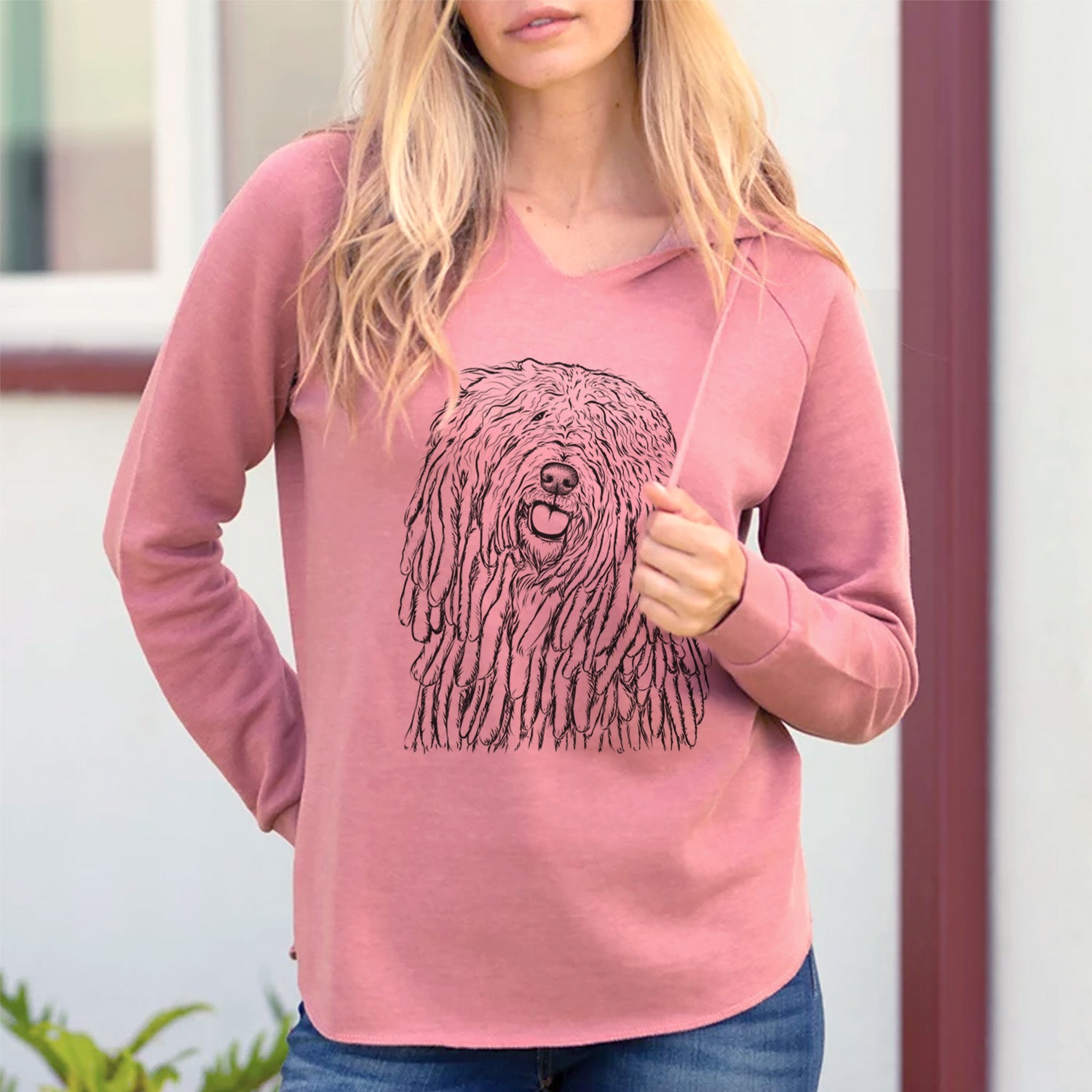 Bare Barry the Komondor - Cali Wave Hooded Sweatshirt