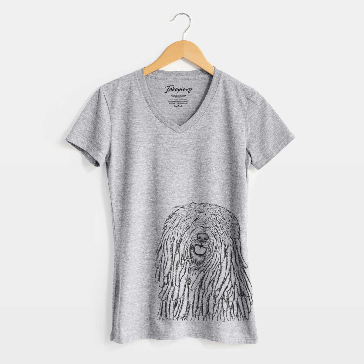 Bare Barry the Komondor - Women's V-neck Shirt