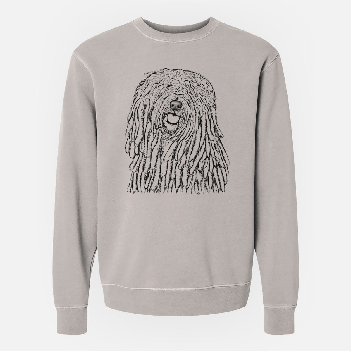 Bare Barry the Komondor - Unisex Pigment Dyed Crew Sweatshirt