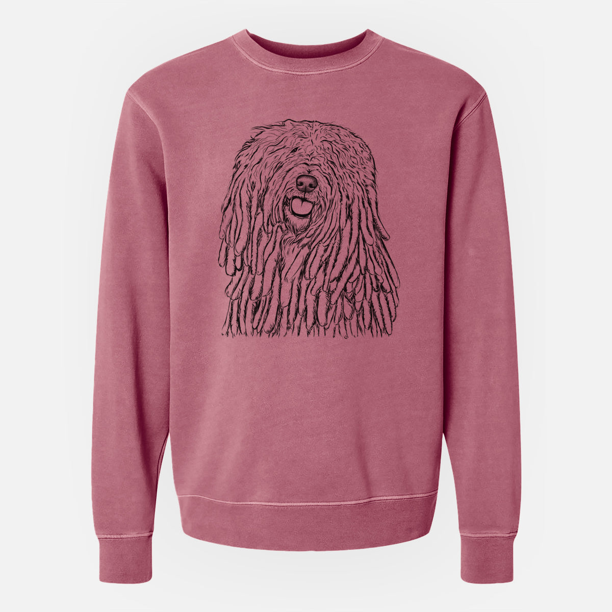 Bare Barry the Komondor - Unisex Pigment Dyed Crew Sweatshirt