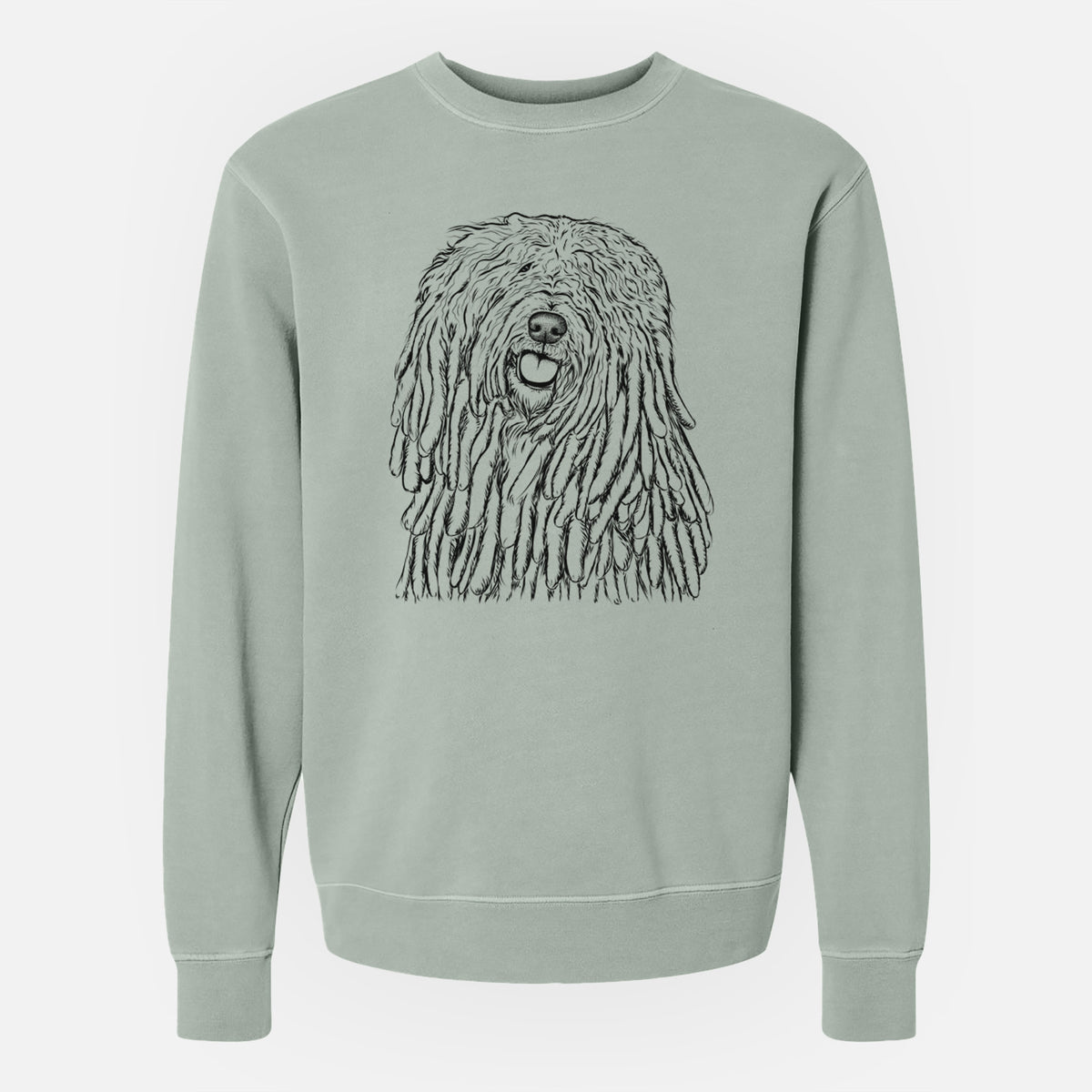 Bare Barry the Komondor - Unisex Pigment Dyed Crew Sweatshirt