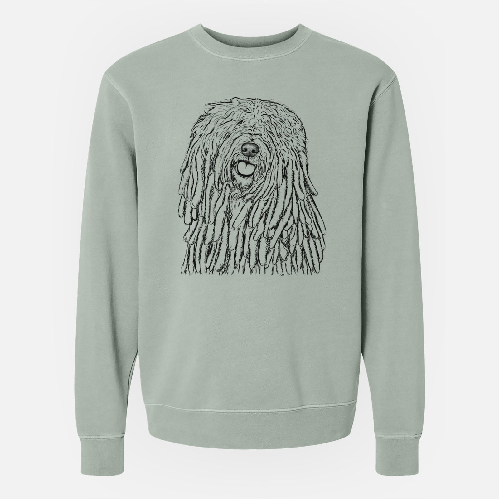 Bare Barry the Komondor - Unisex Pigment Dyed Crew Sweatshirt