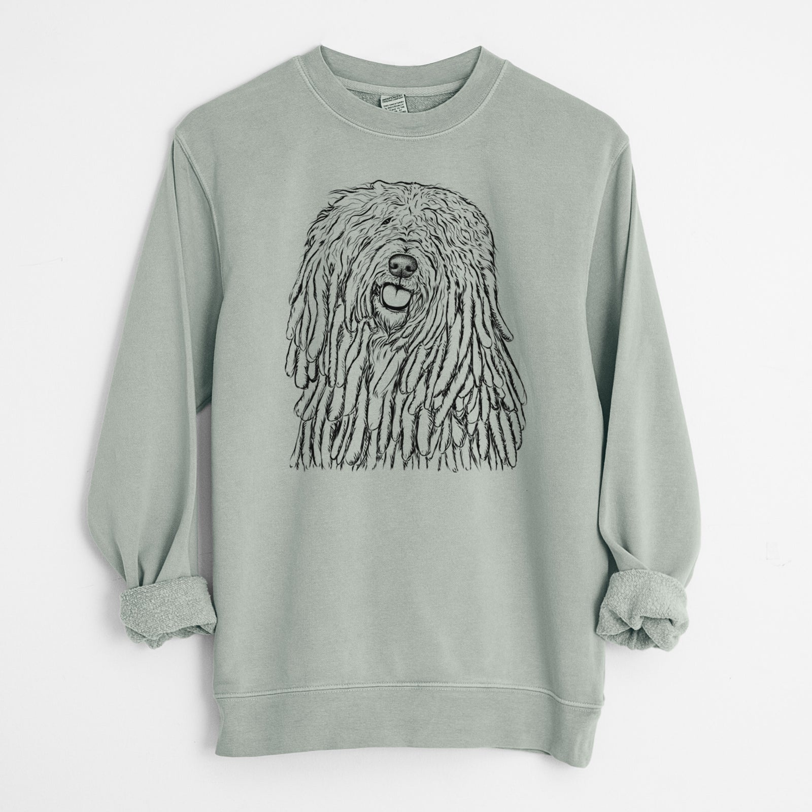 Bare Barry the Komondor - Unisex Pigment Dyed Crew Sweatshirt