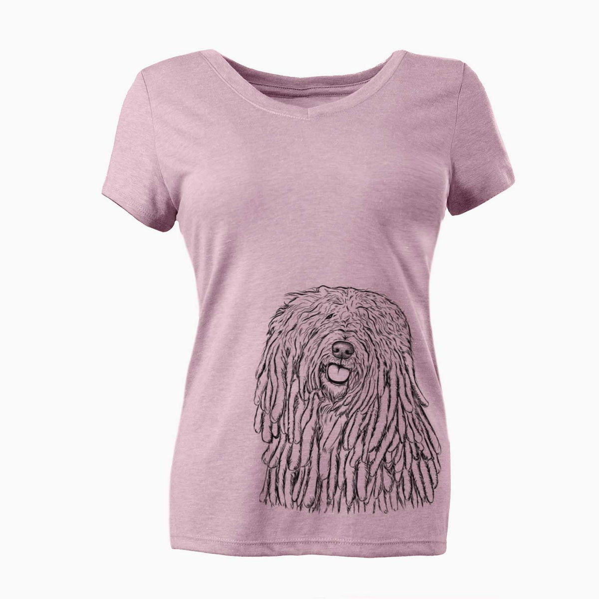 Bare Barry the Komondor - Women's V-neck Shirt
