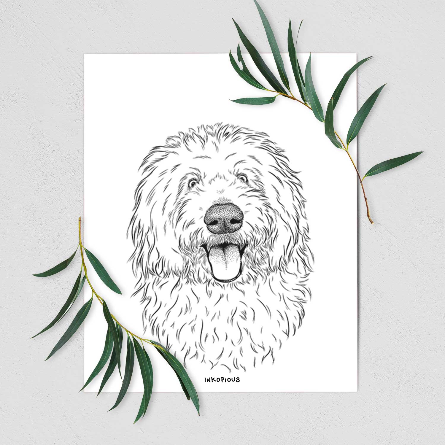 Barry the Old English Sheepdog Art Print