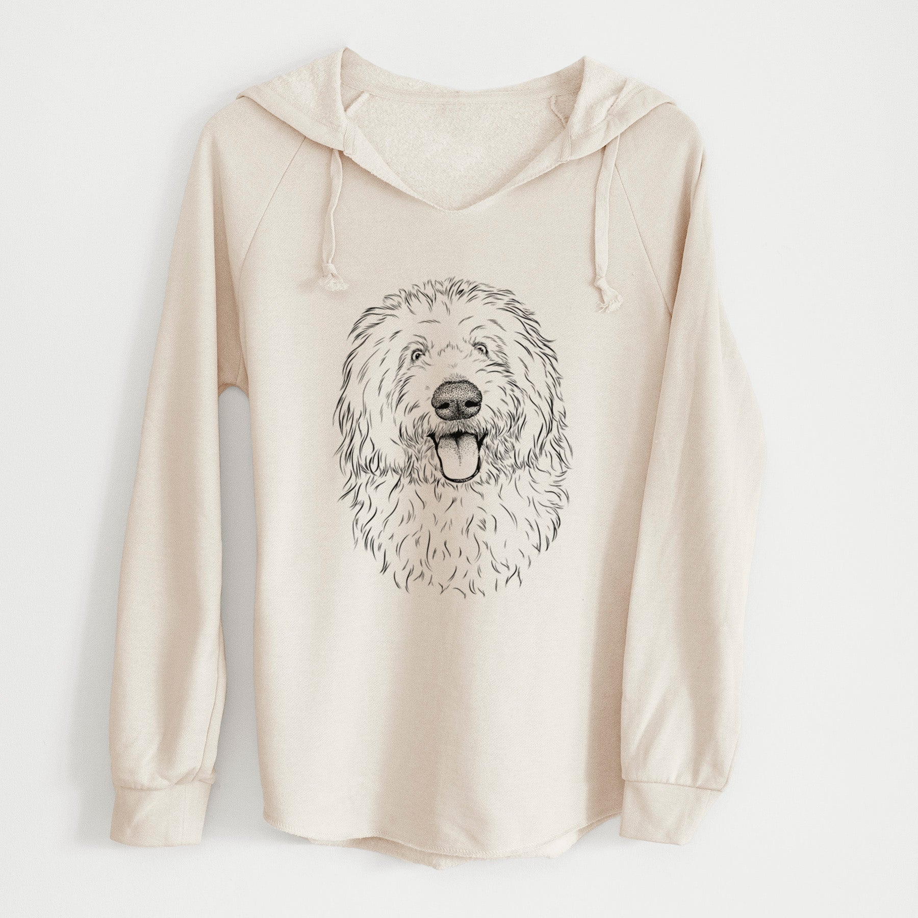 Bare Barry the Old English Sheepdog - Cali Wave Hooded Sweatshirt