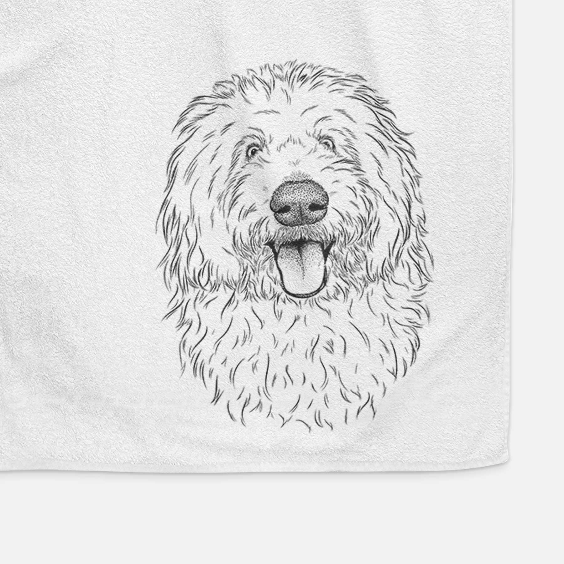 Barry the Old English Sheepdog Decorative Hand Towel