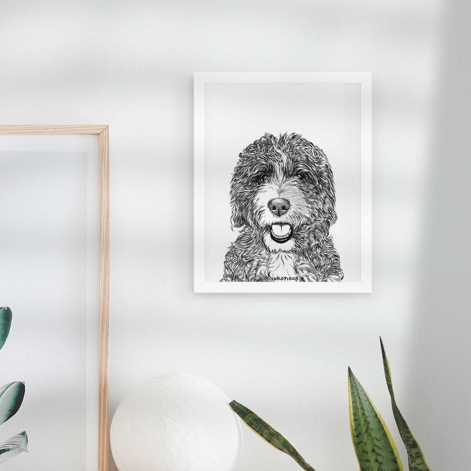 Bash the Bernedoodle Art Print