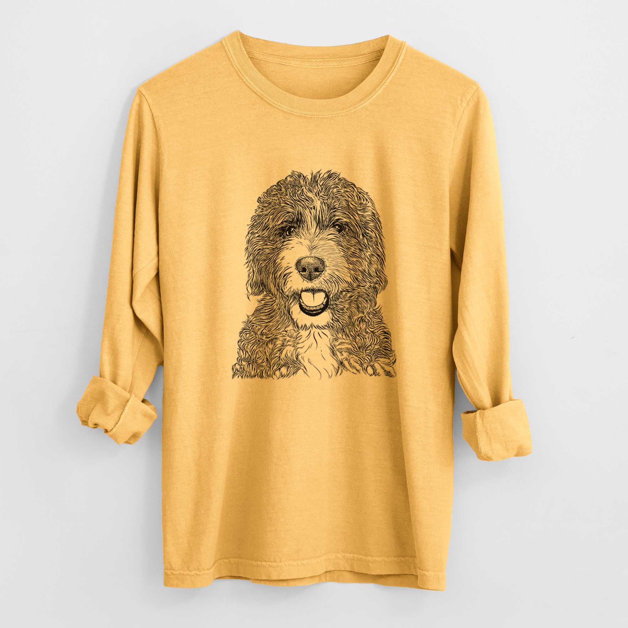 Bare Bash the Bernedoodle - Heavyweight 100% Cotton Long Sleeve