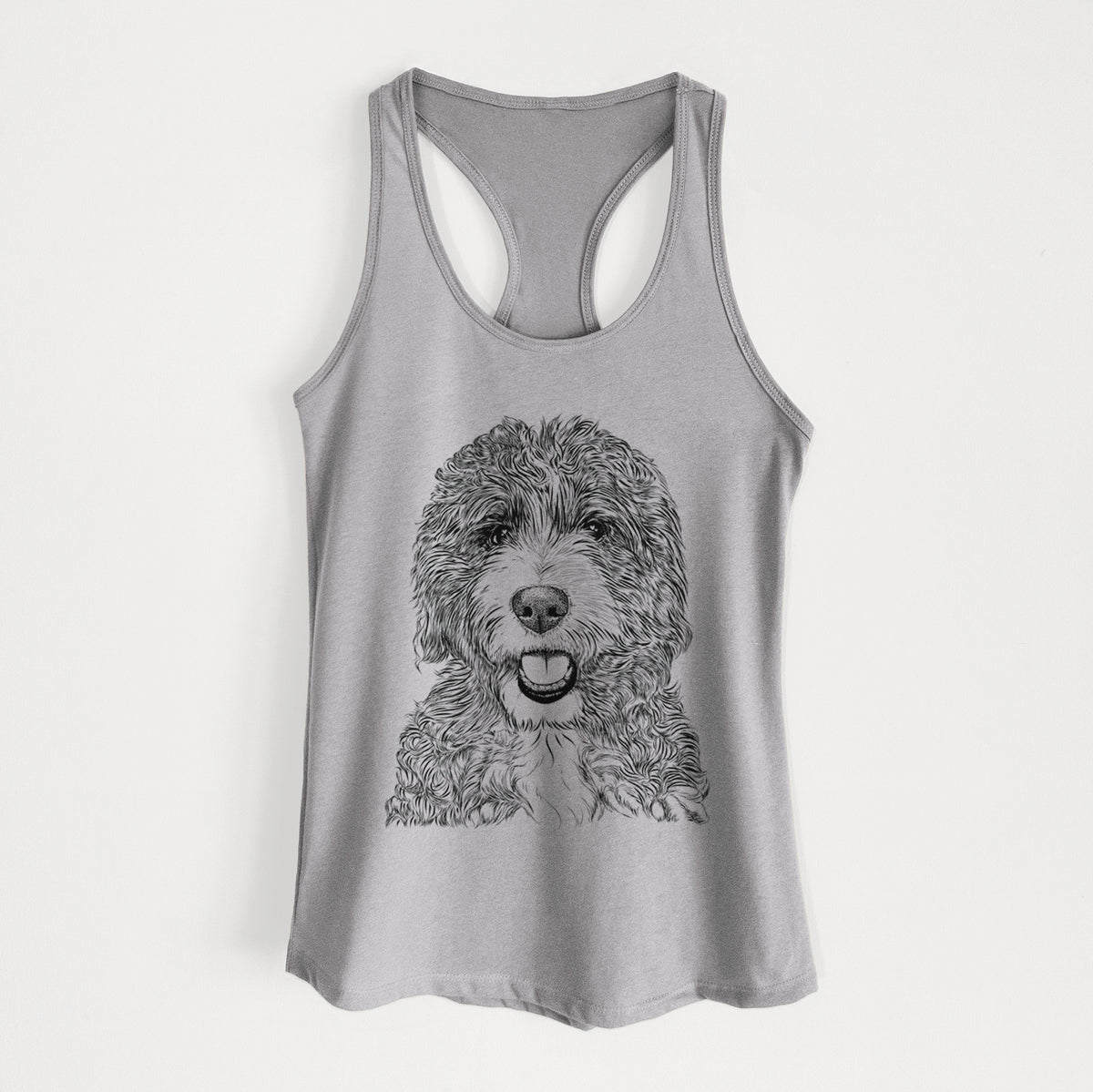 Bash the Bernedoodle - Women&#39;s Racerback Tanktop