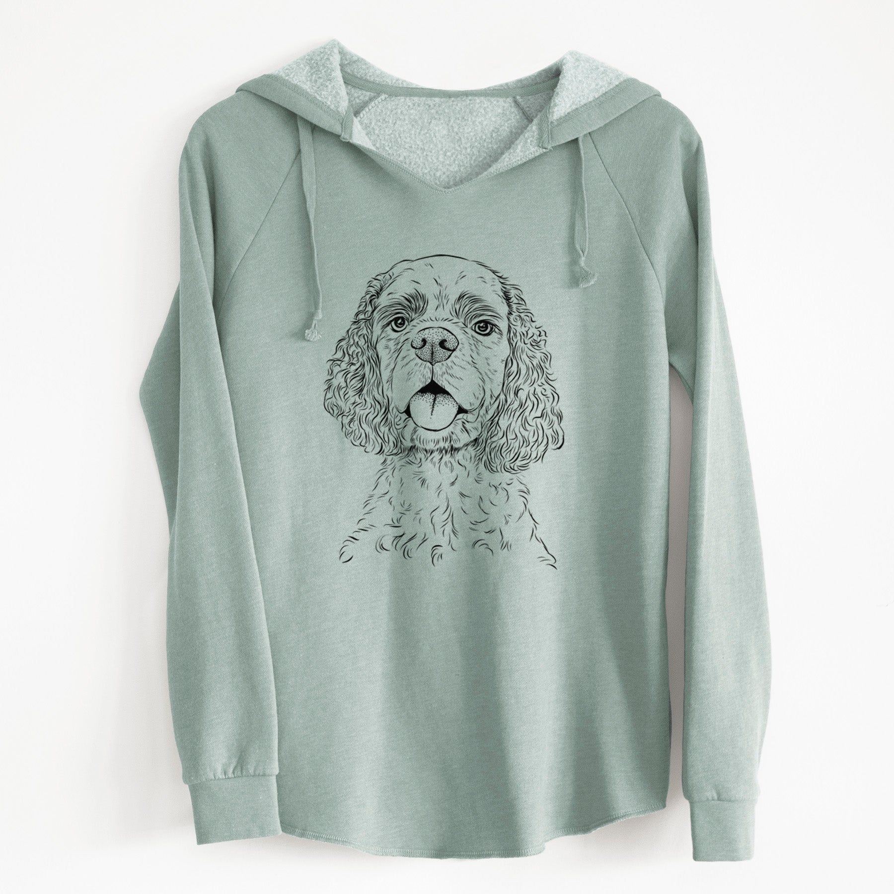 Bare Baxter the American Cocker Spaniel - Cali Wave Hooded Sweatshirt