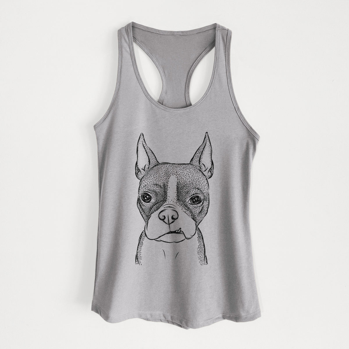 Bean the Boston Terrier - Women&#39;s Racerback Tanktop