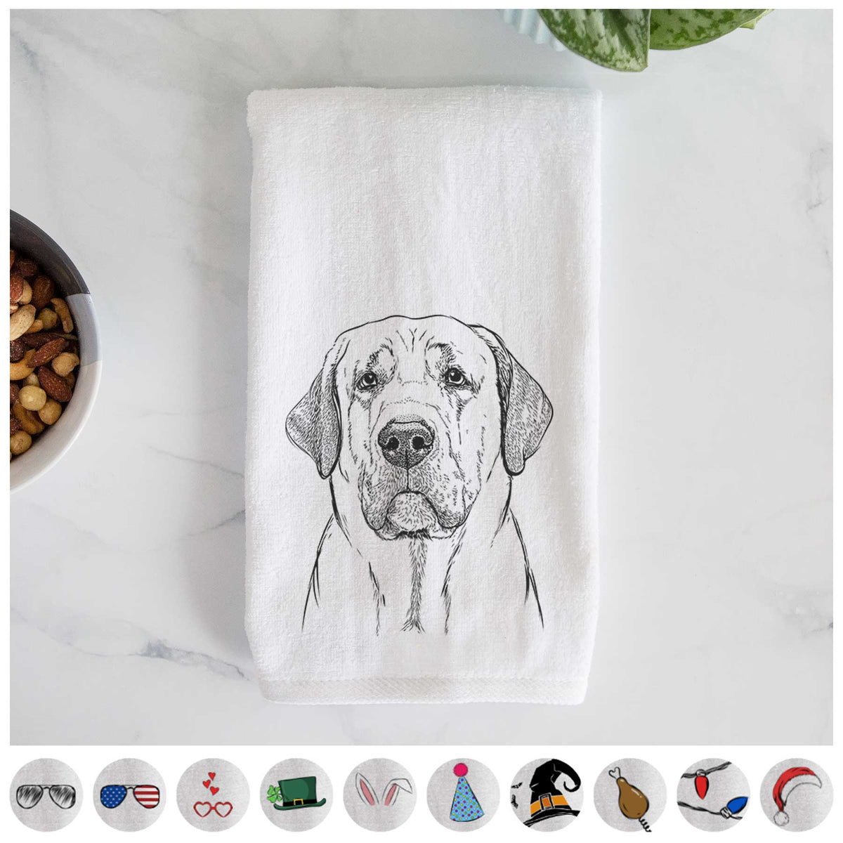 Beau the Broholmer Decorative Hand Towel