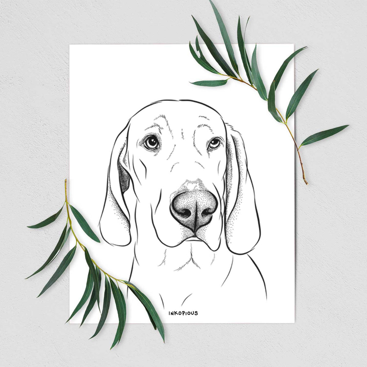 Beauregard the American Redbone Coonhound Art Print