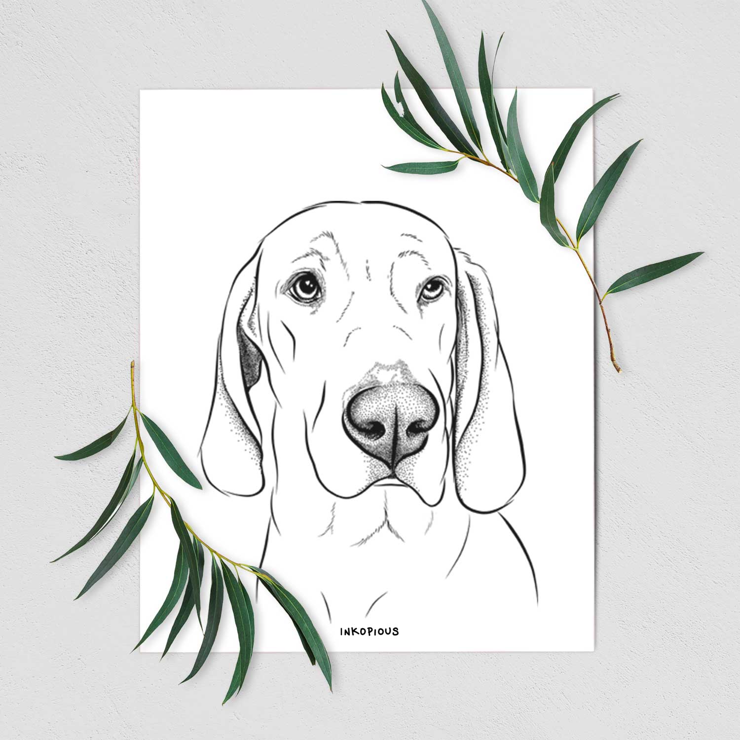 Beauregard the American Redbone Coonhound Art Print