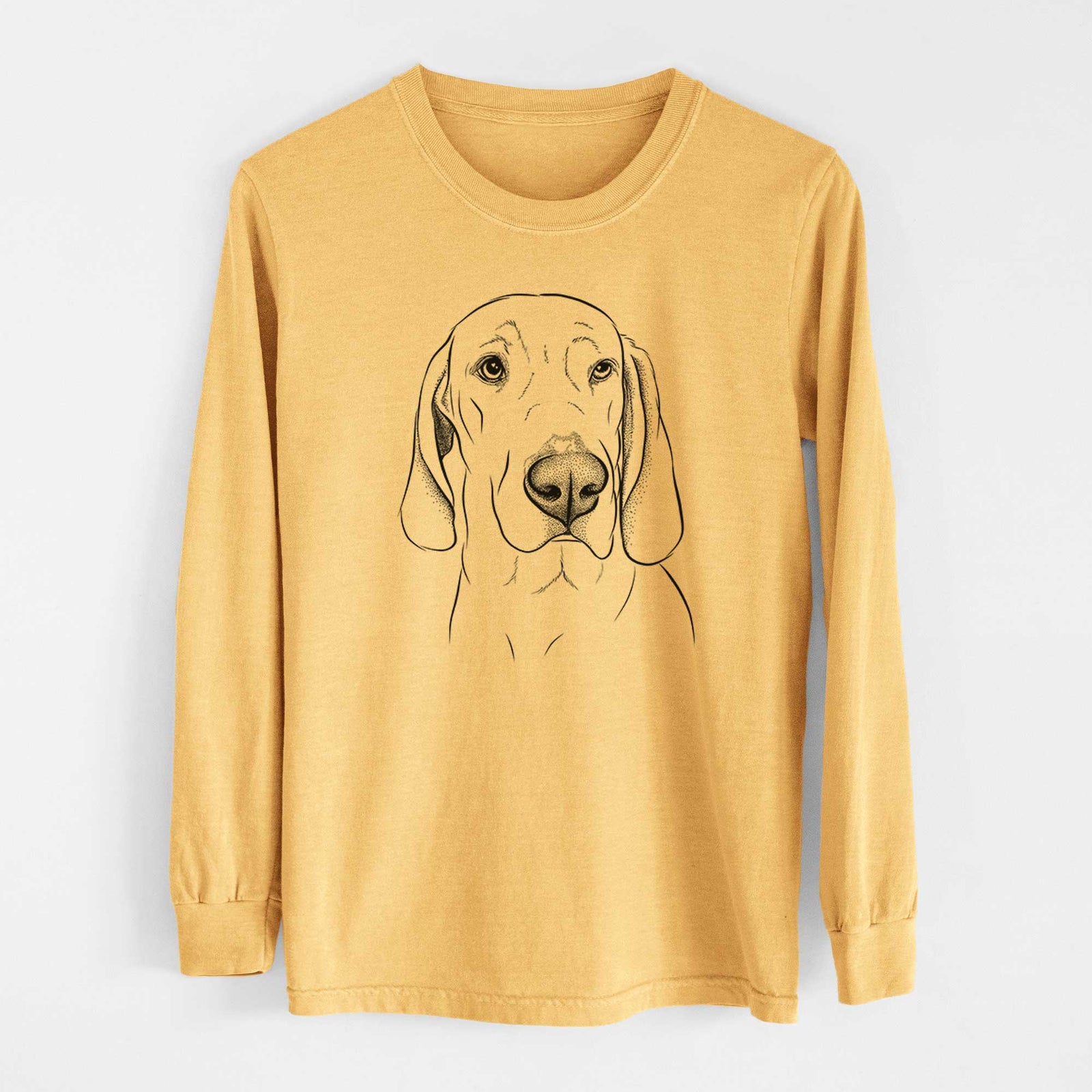 Bare Beauregard the American Redbone Coonhound - Heavyweight 100% Cotton Long Sleeve