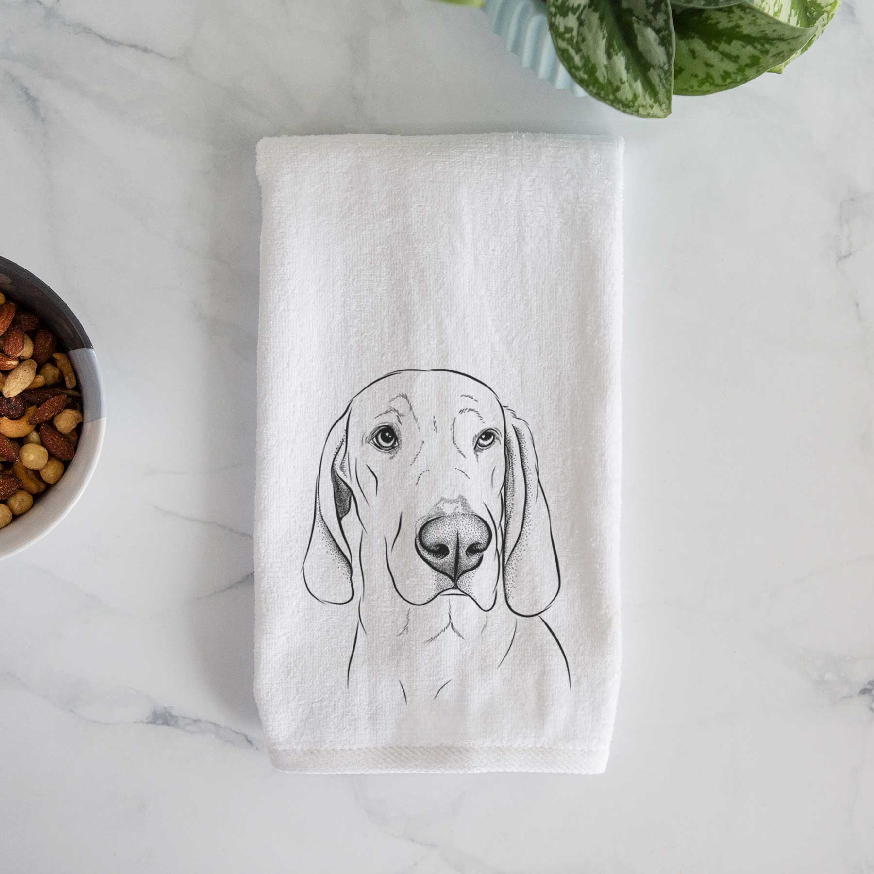 Beauregard the American Redbone Coonhound Decorative Hand Towel