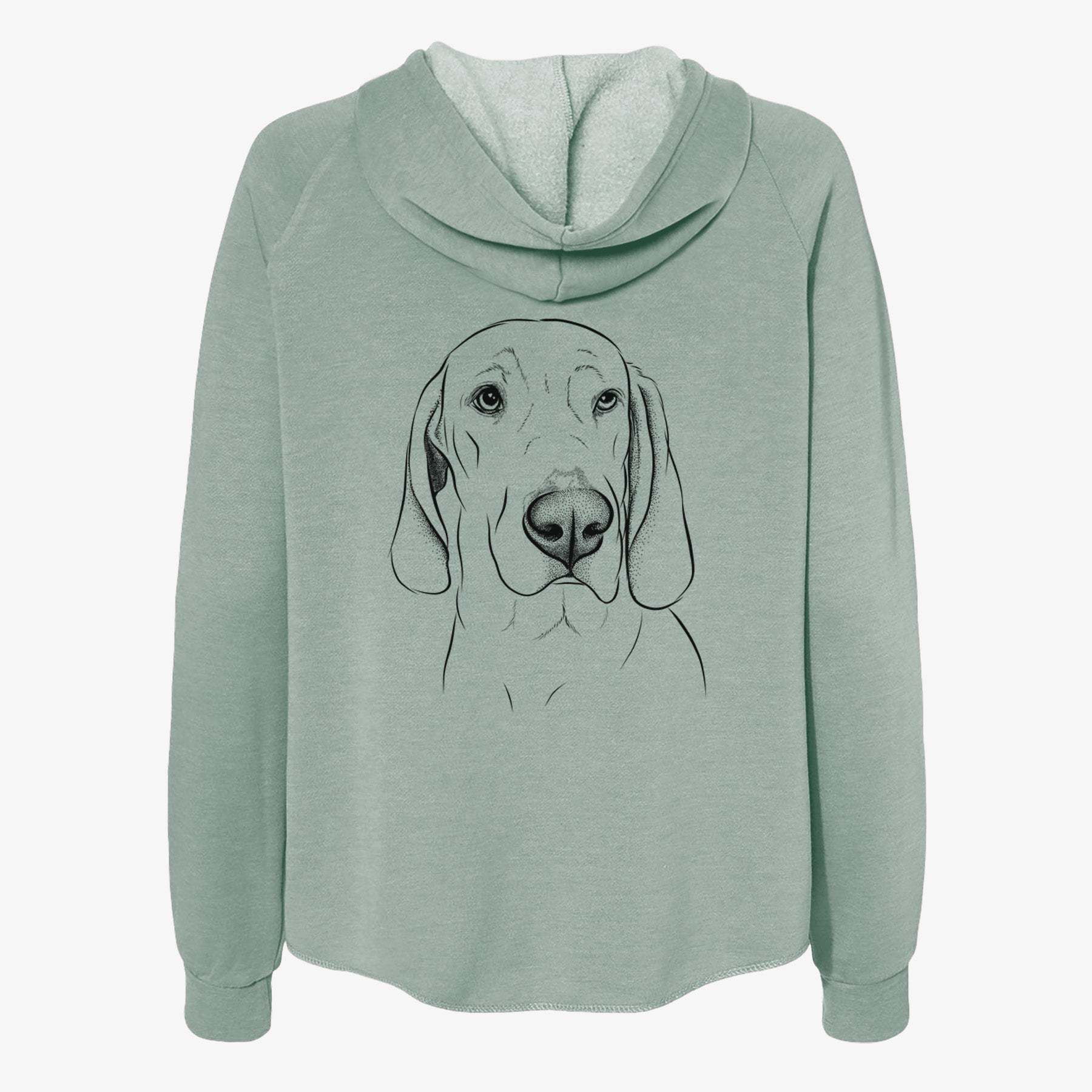 Beauregard the American Redbone Coonhound - Women's Cali Wave Zip-Up Sweatshirt