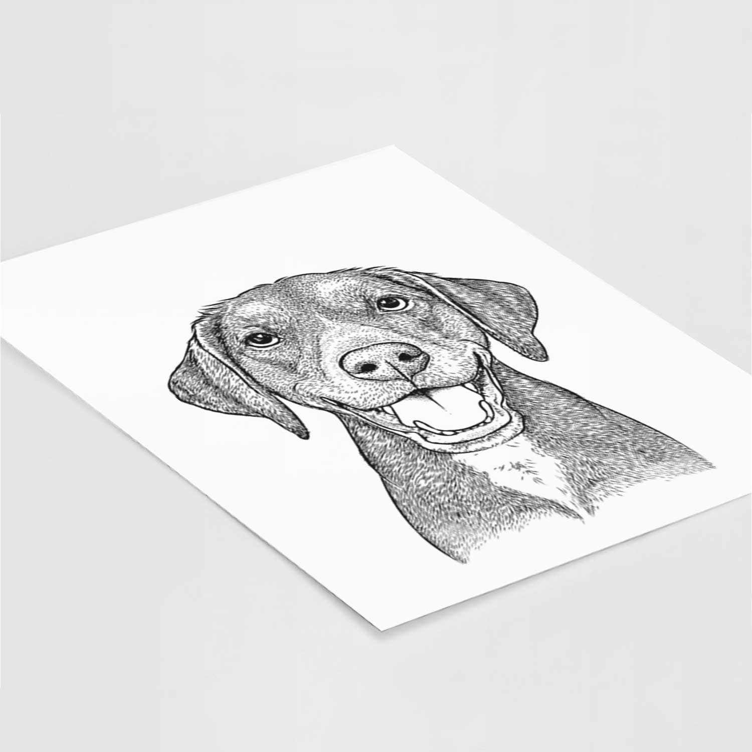 Beaver the Hound Mix Art Print