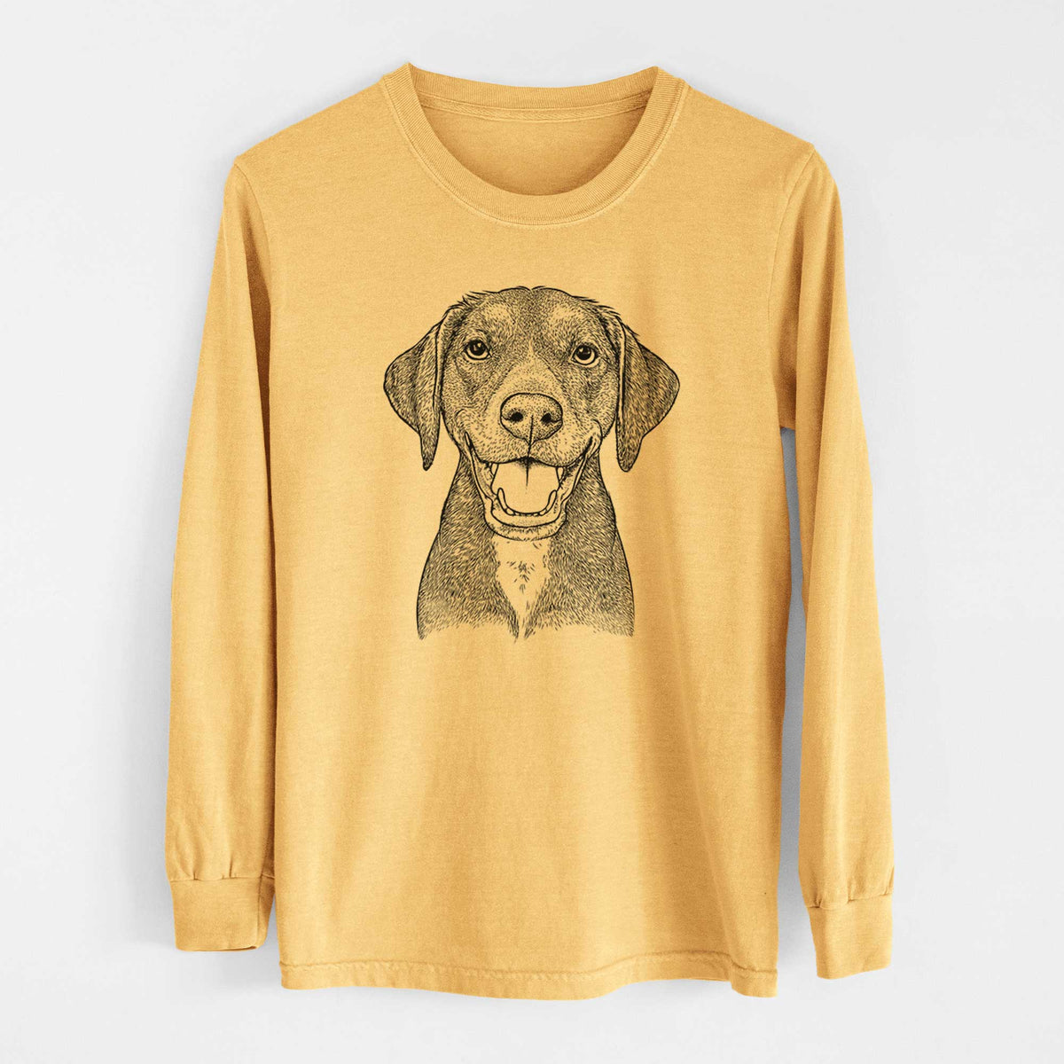 Bare Beaver the Hound Mix - Heavyweight 100% Cotton Long Sleeve