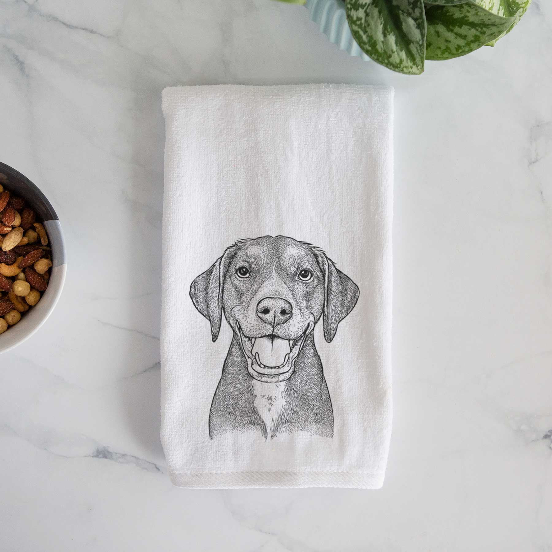 Beaver the Hound Mix Decorative Hand Towel