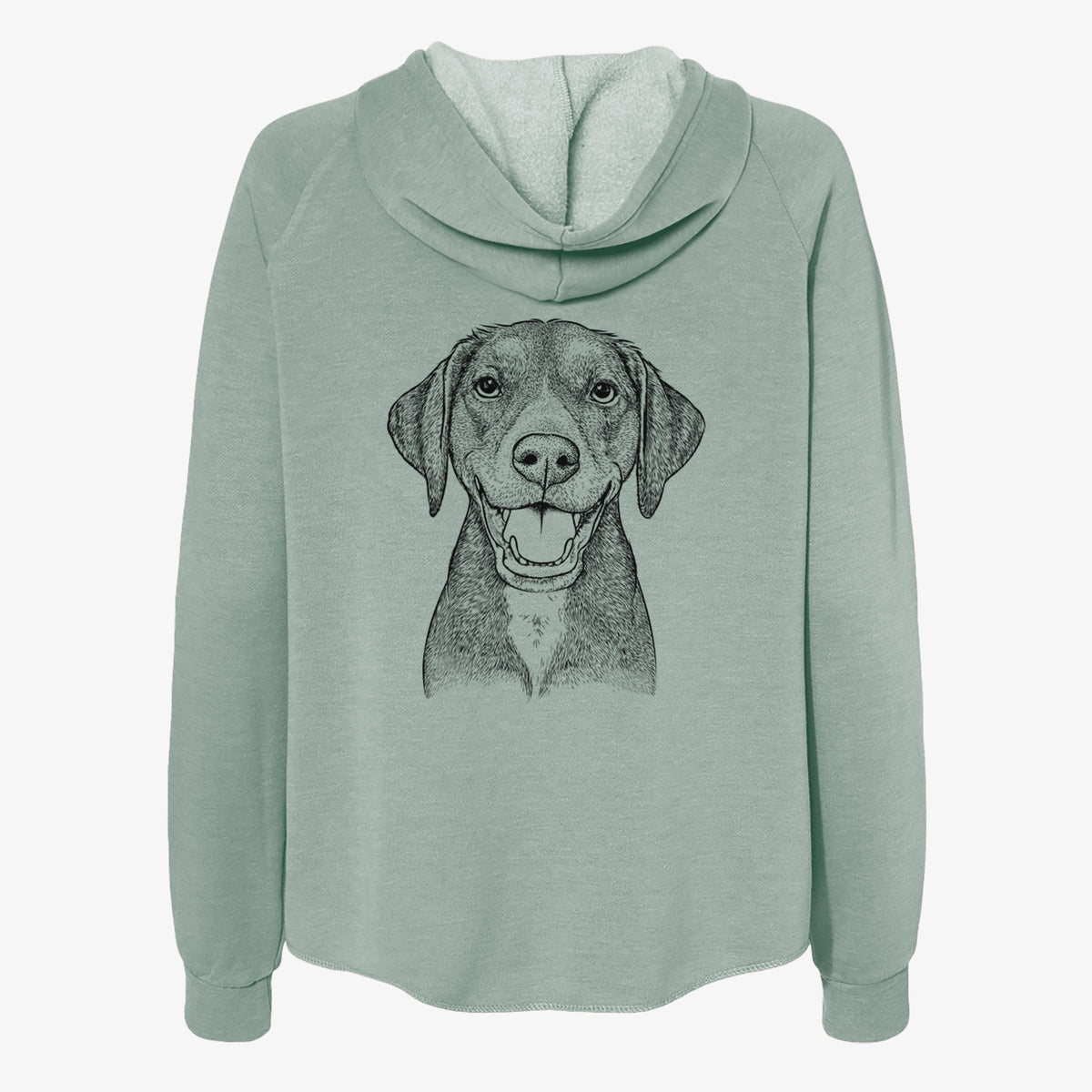 Beaver the Hound Mix - Women's Cali Wave Zip-Up Sweatshirt