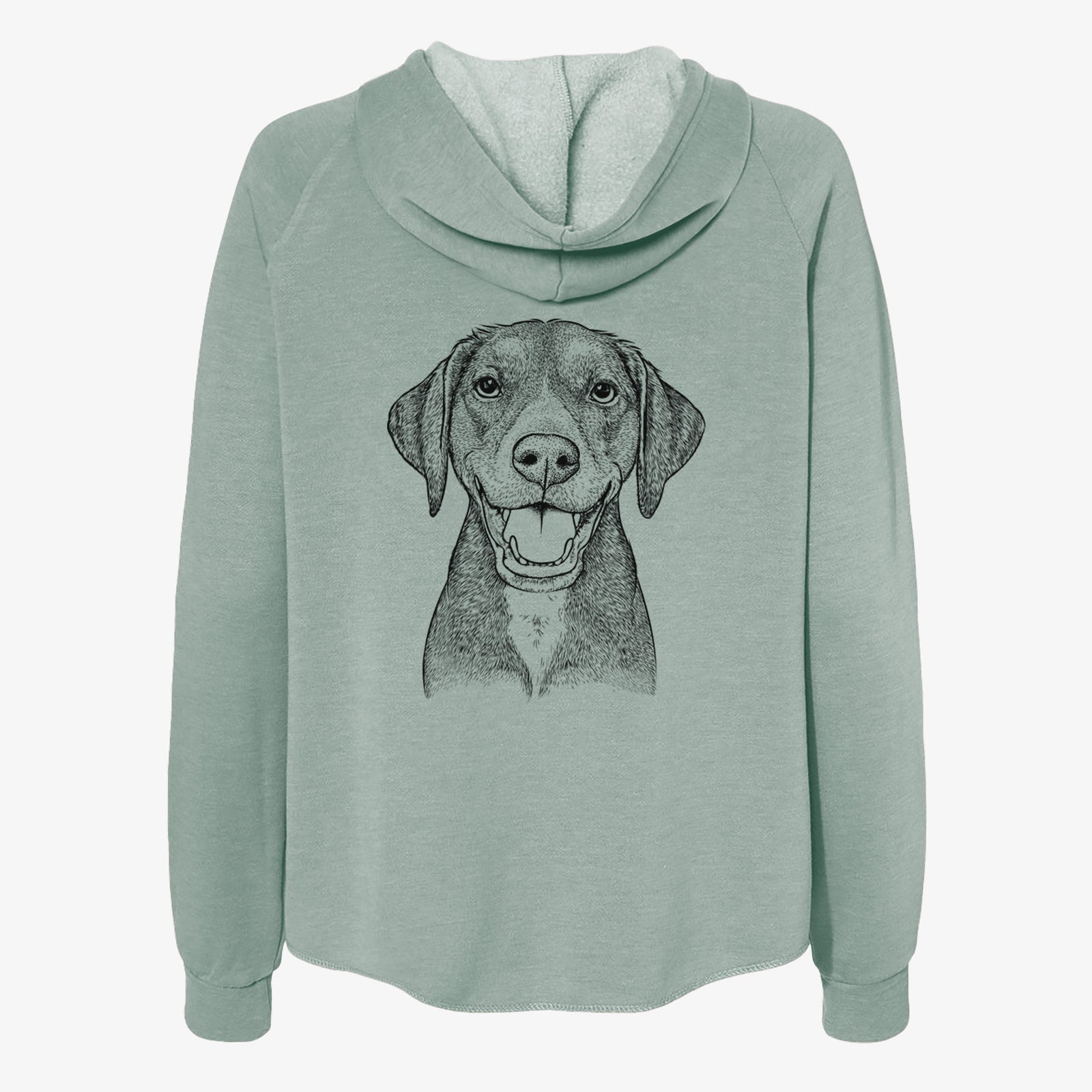 Beaver the Hound Mix - Women's Cali Wave Zip-Up Sweatshirt