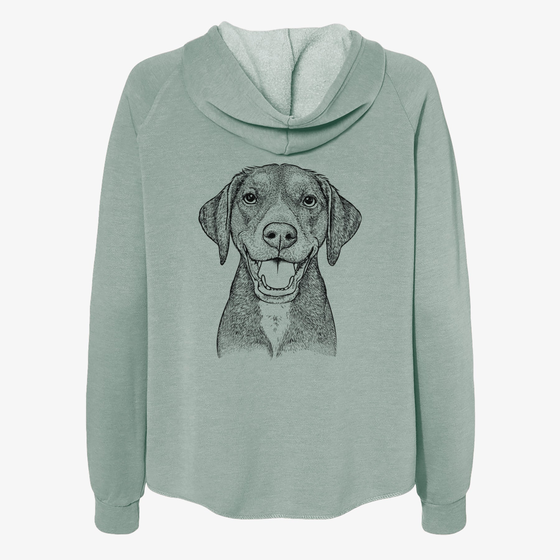 Beaver the Hound Mix - Women's Cali Wave Zip-Up Sweatshirt