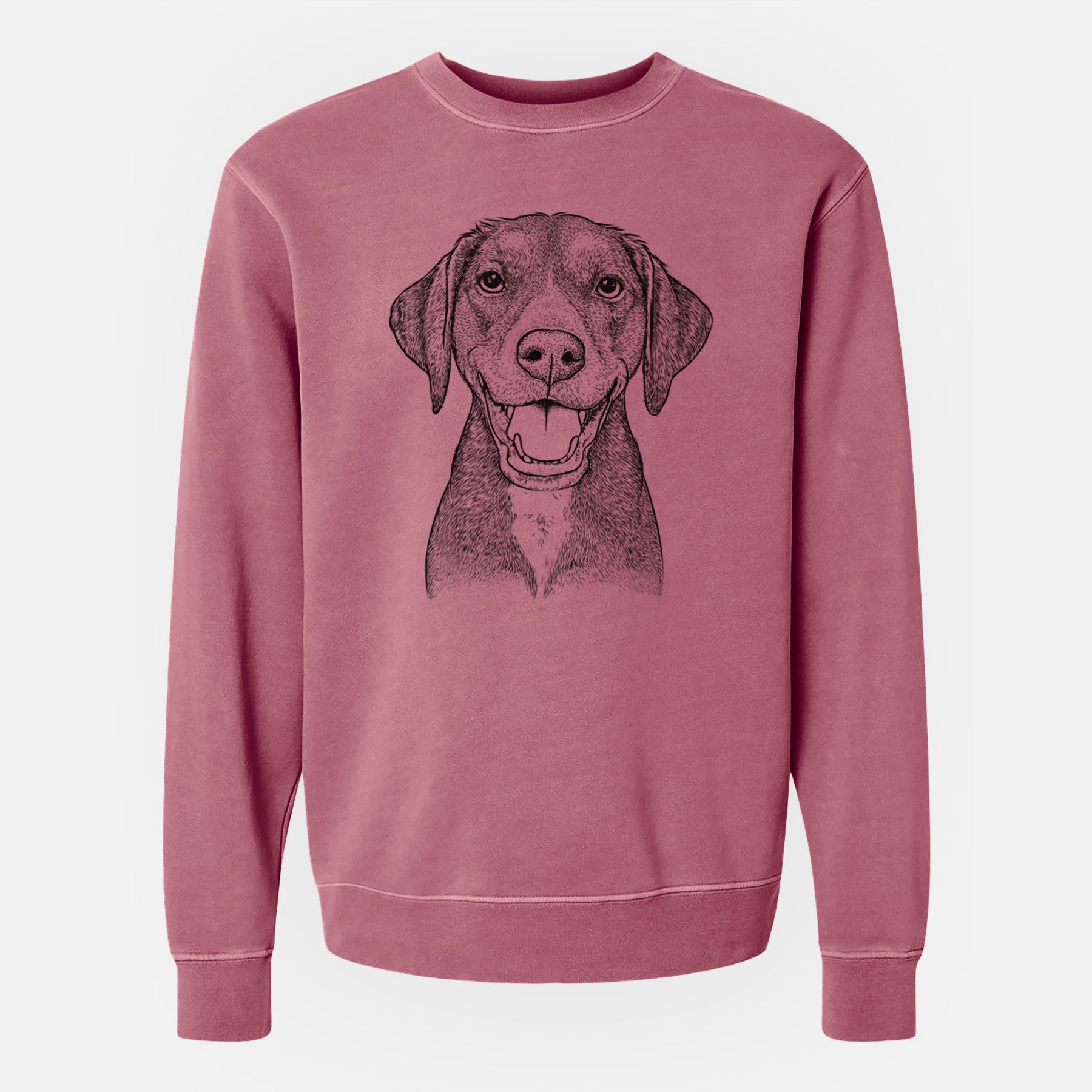 Bare Beaver the Hound Mix - Unisex Pigment Dyed Crew Sweatshirt