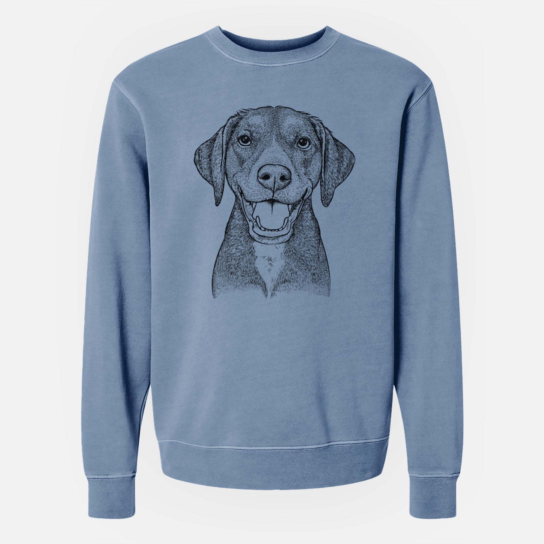 Bare Beaver the Hound Mix - Unisex Pigment Dyed Crew Sweatshirt