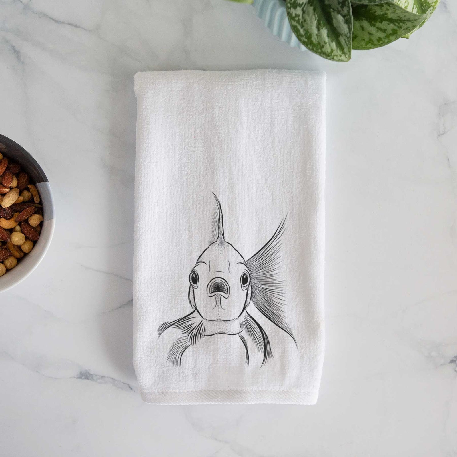 Beefcake the Goldfish Decorative Hand Towel