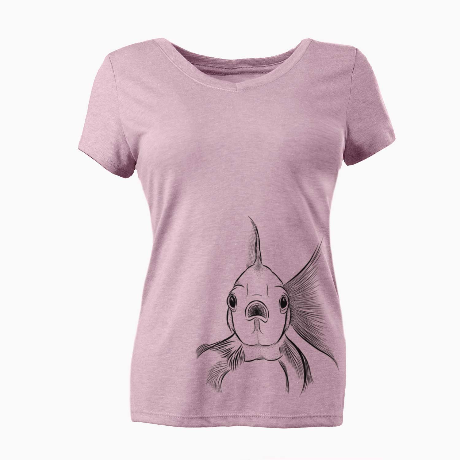 Bare Beefcake the Goldfish - Women's V-neck Shirt