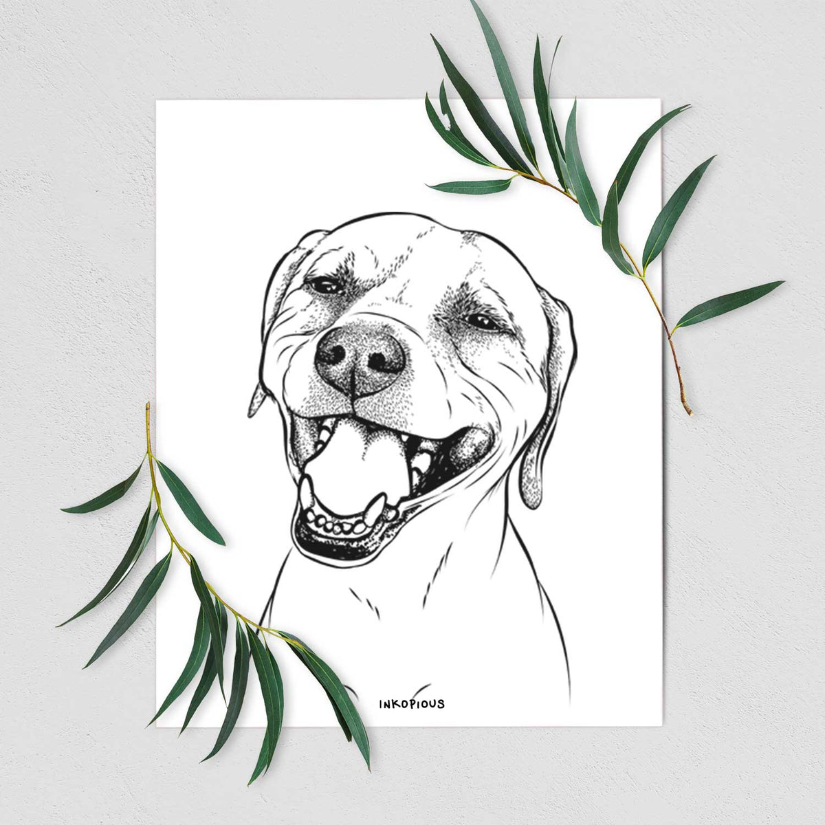 Beemer the Boxer Pitbull Terrier Mix Art Print