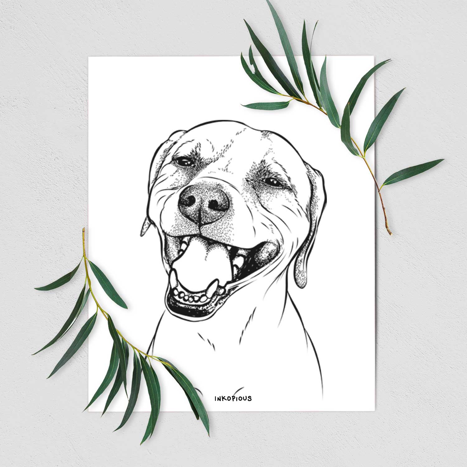 Beemer the Boxer Pitbull Terrier Mix Art Print