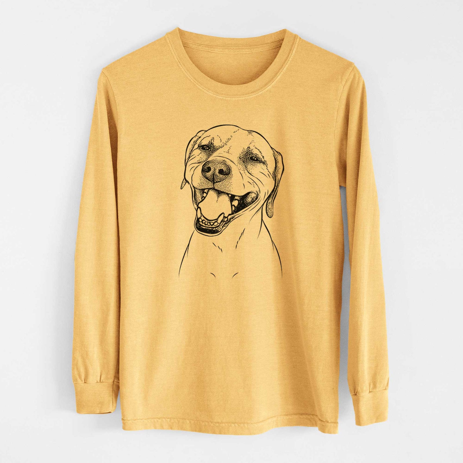 Bare Beemer the Boxer Pitbull Terrier Mix - Heavyweight 100% Cotton Long Sleeve