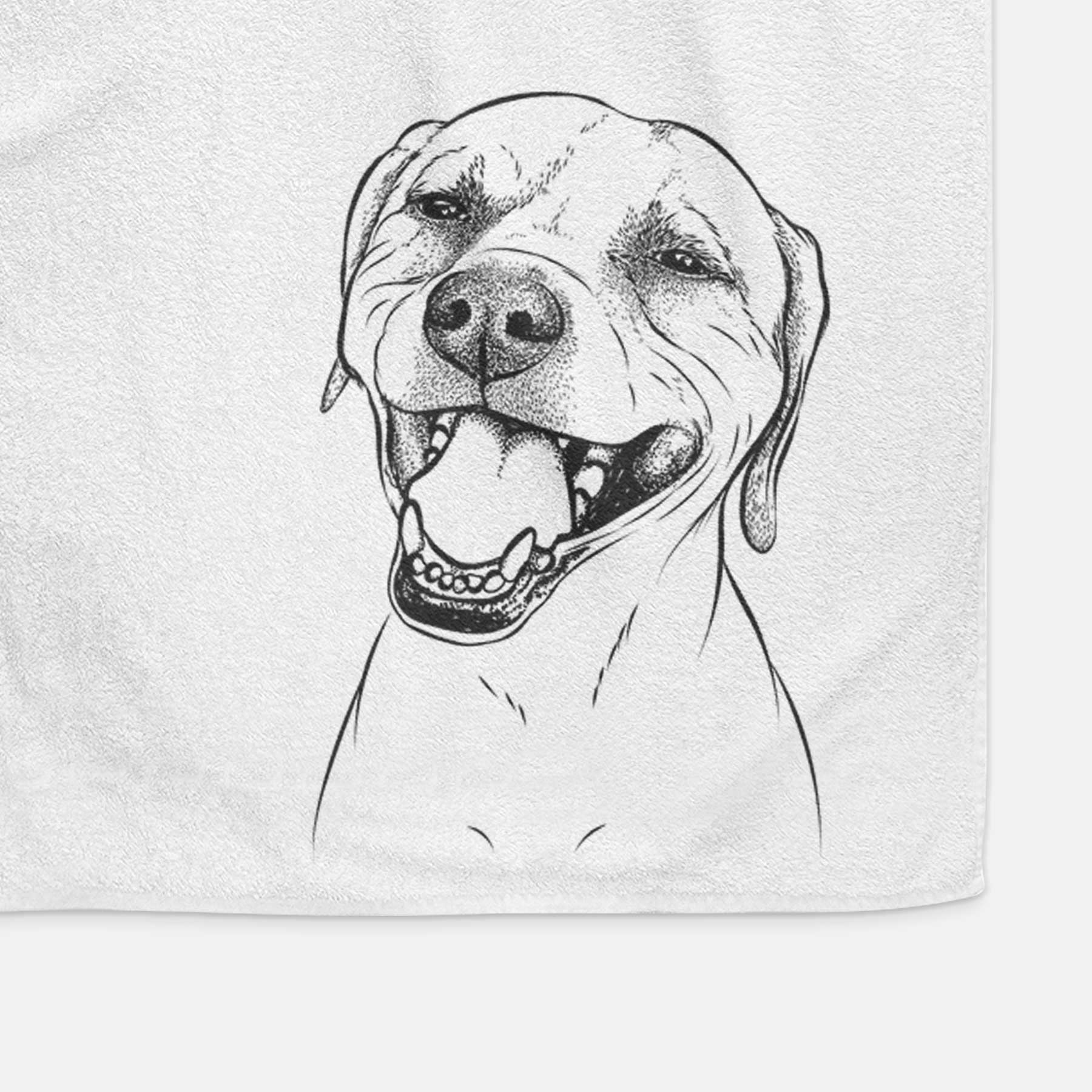 Beemer the Boxer Pitbull Terrier Mix Decorative Hand Towel