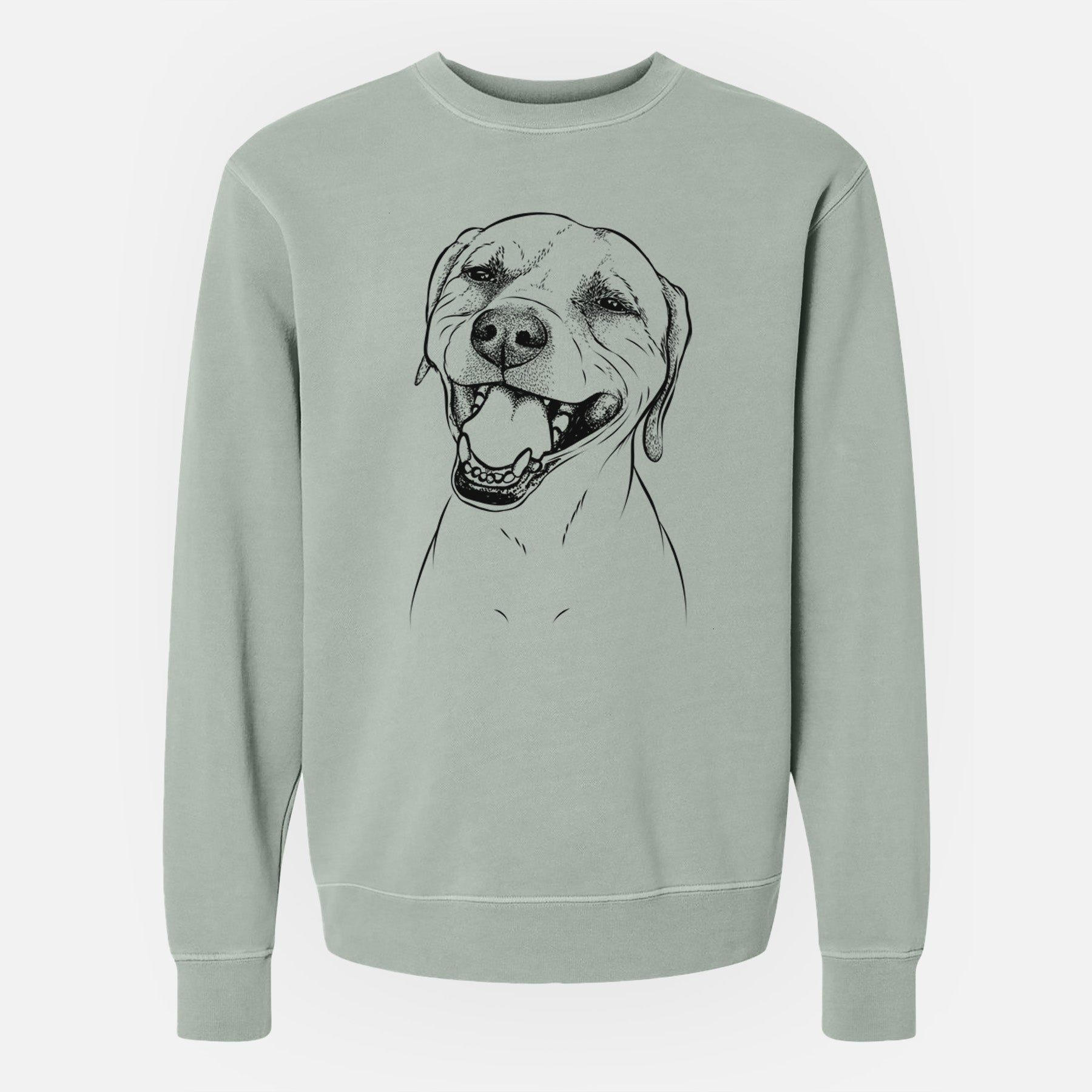 Bare Beemer the Boxer Pitbull Terrier Mix - Unisex Pigment Dyed Crew Sweatshirt