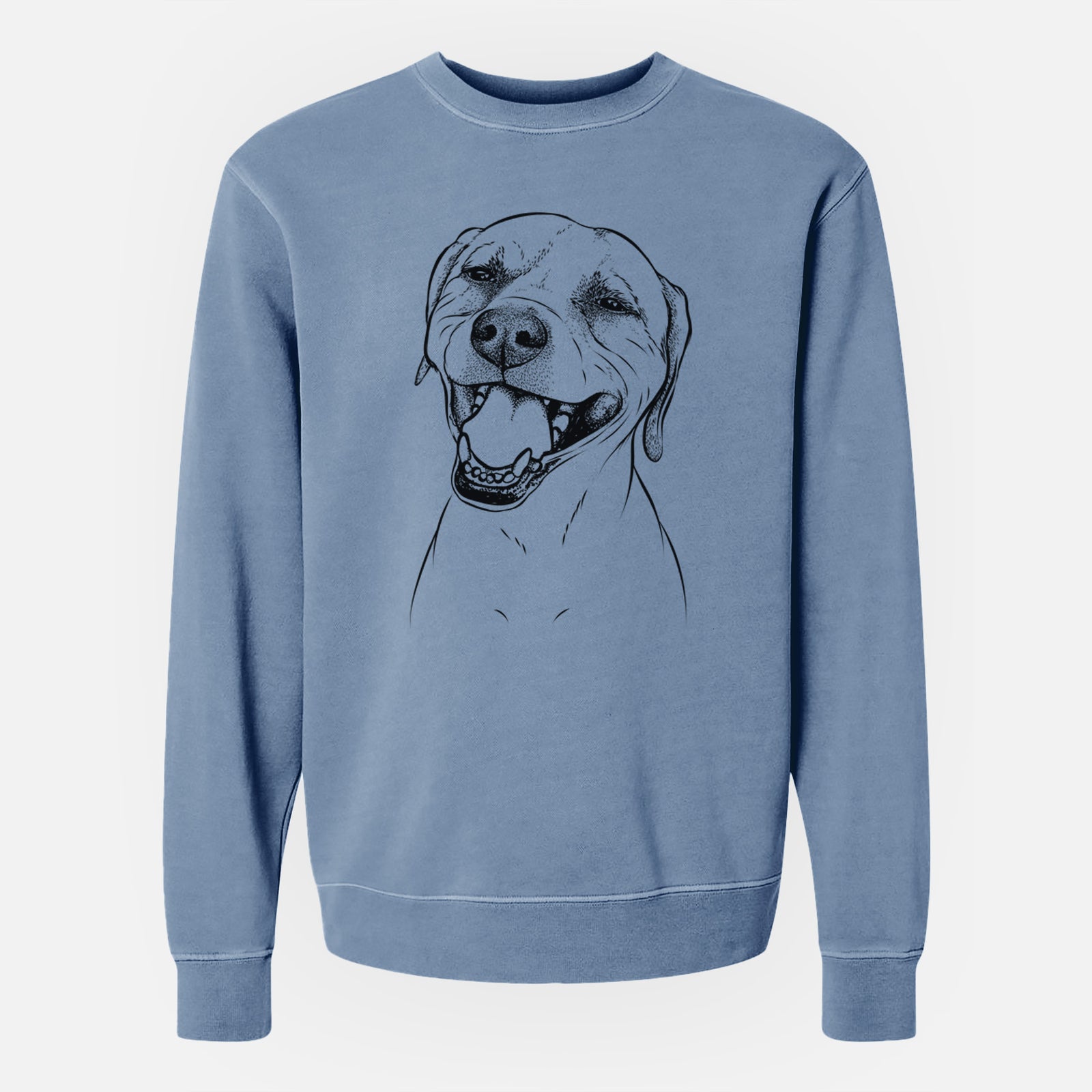 Bare Beemer the Boxer Pitbull Terrier Mix - Unisex Pigment Dyed Crew Sweatshirt