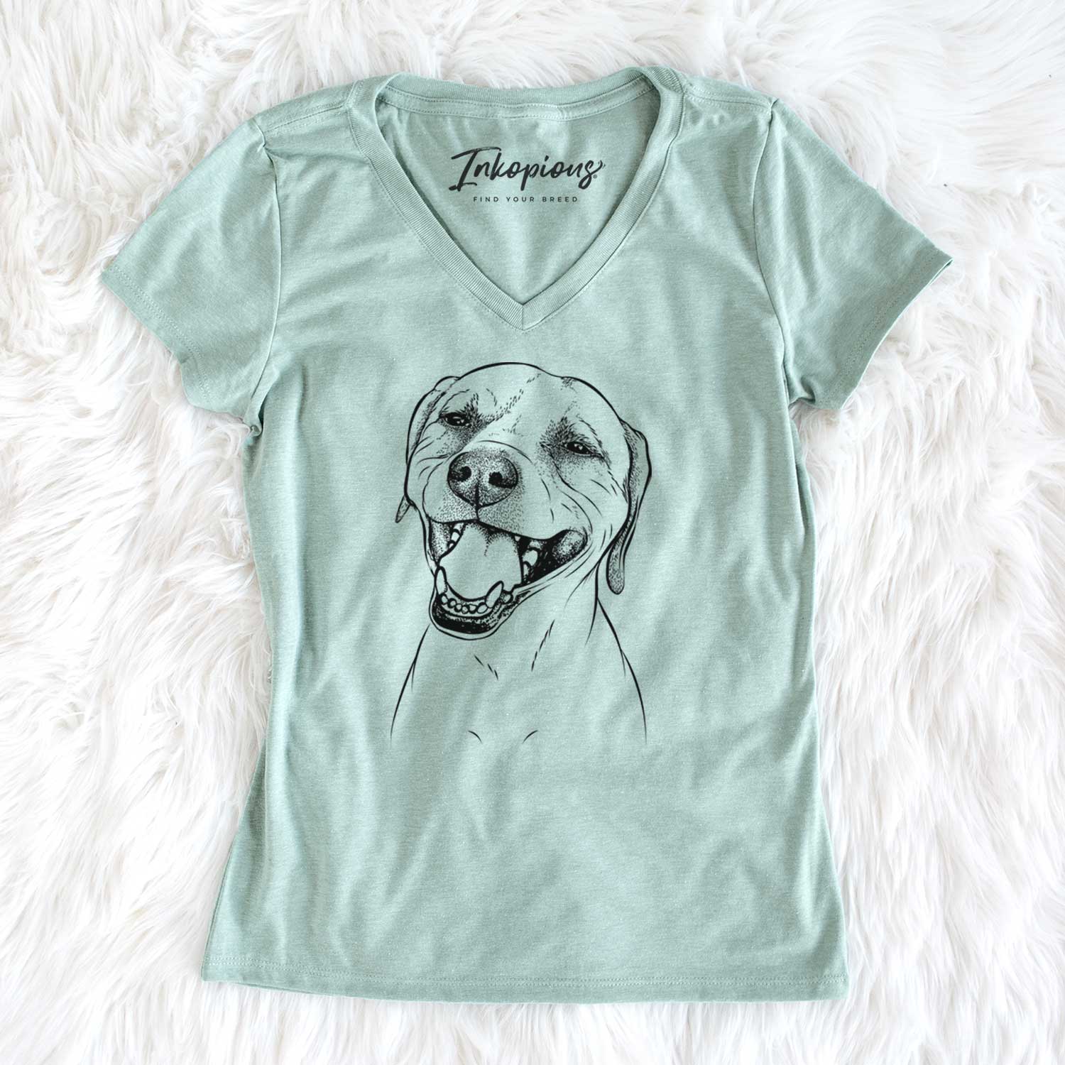 Bare Beemer the Boxer Pitbull Terrier Mix - Women's V-neck Shirt