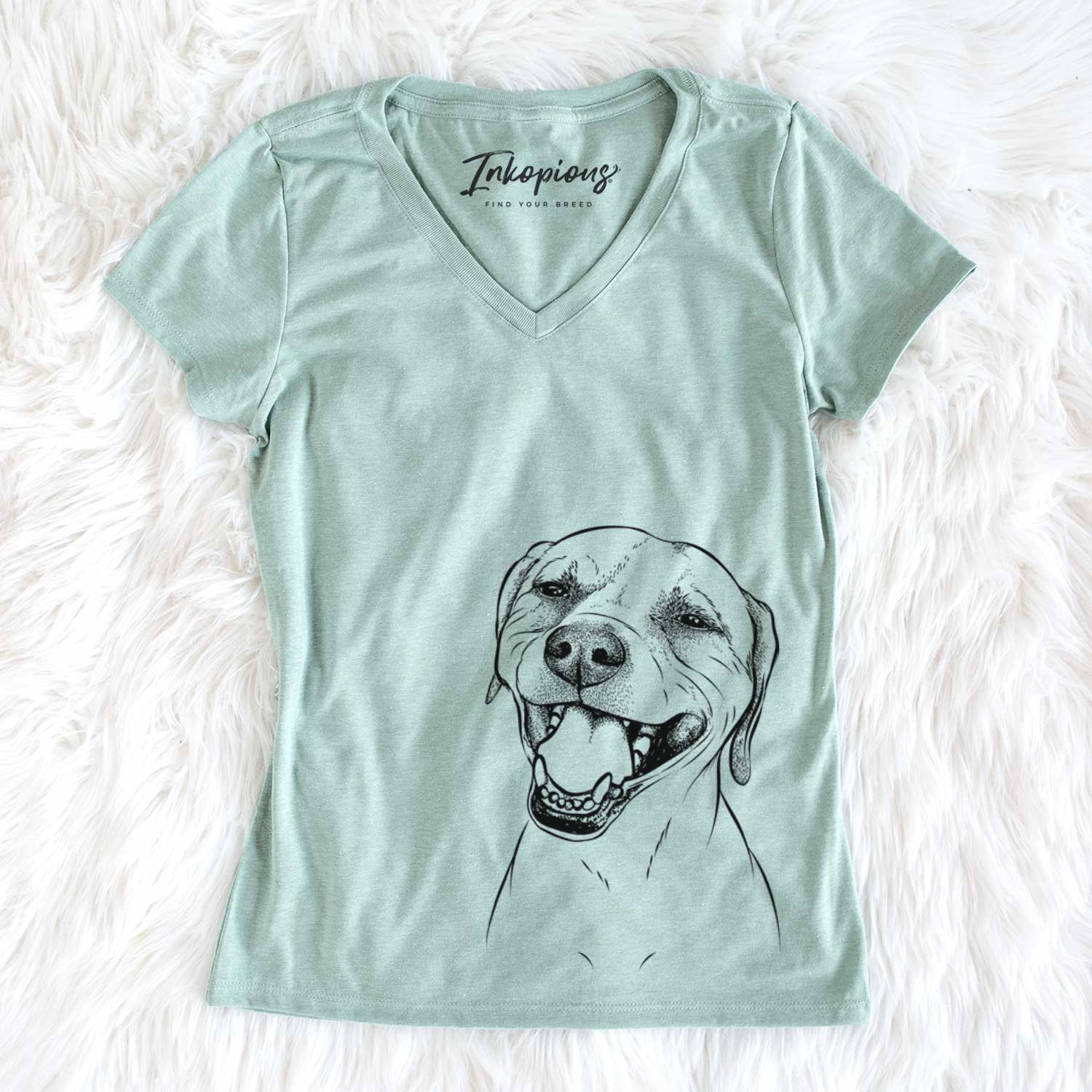 Bare Beemer the Boxer Pitbull Terrier Mix - Women's V-neck Shirt