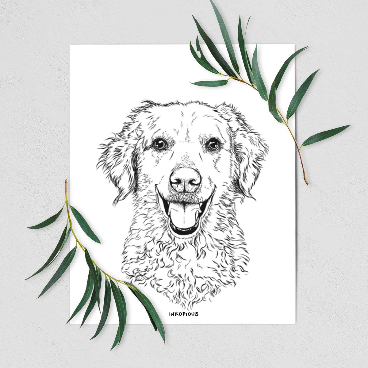 Bella Bean the Goldendoodle Art Print