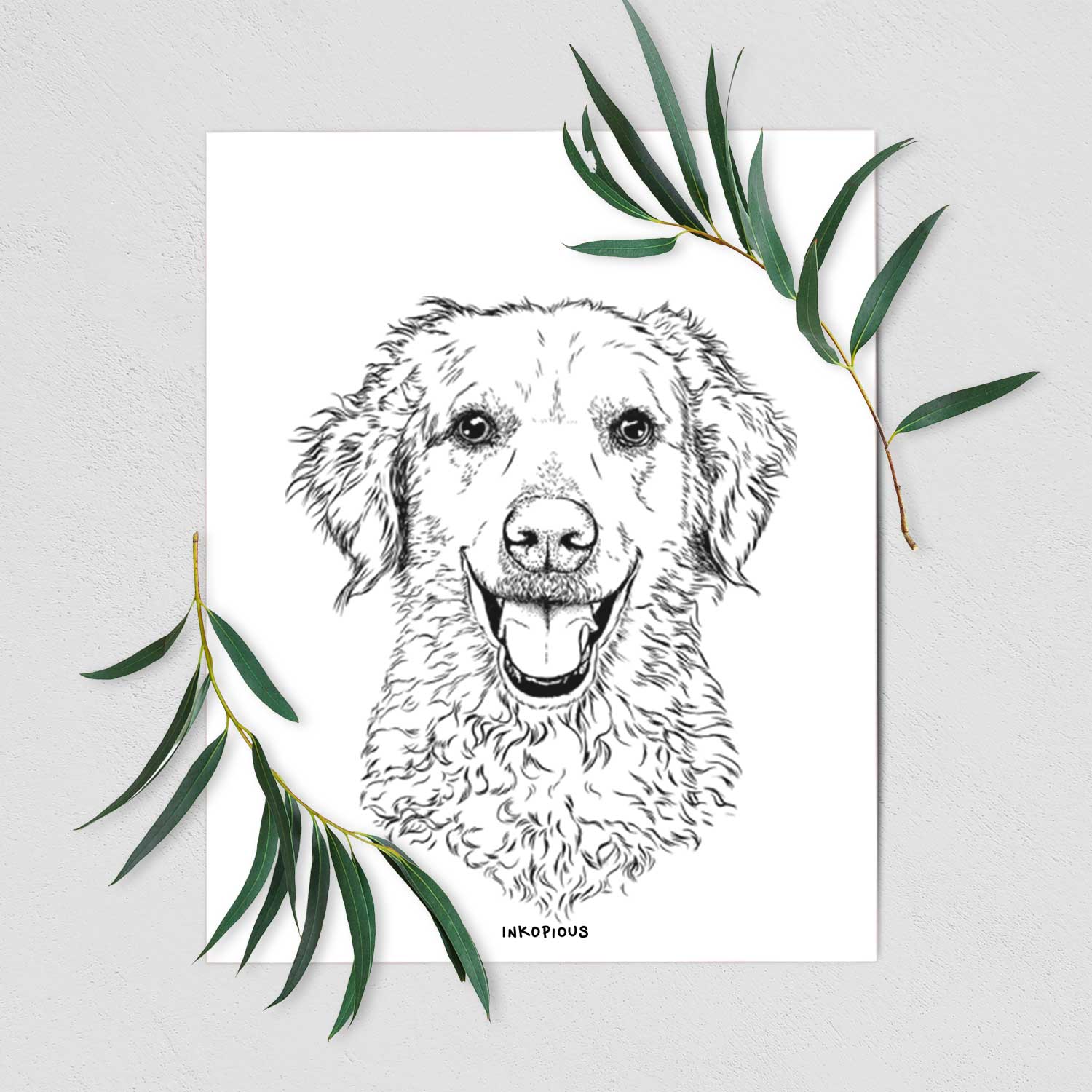 Bella Bean the Goldendoodle Art Print