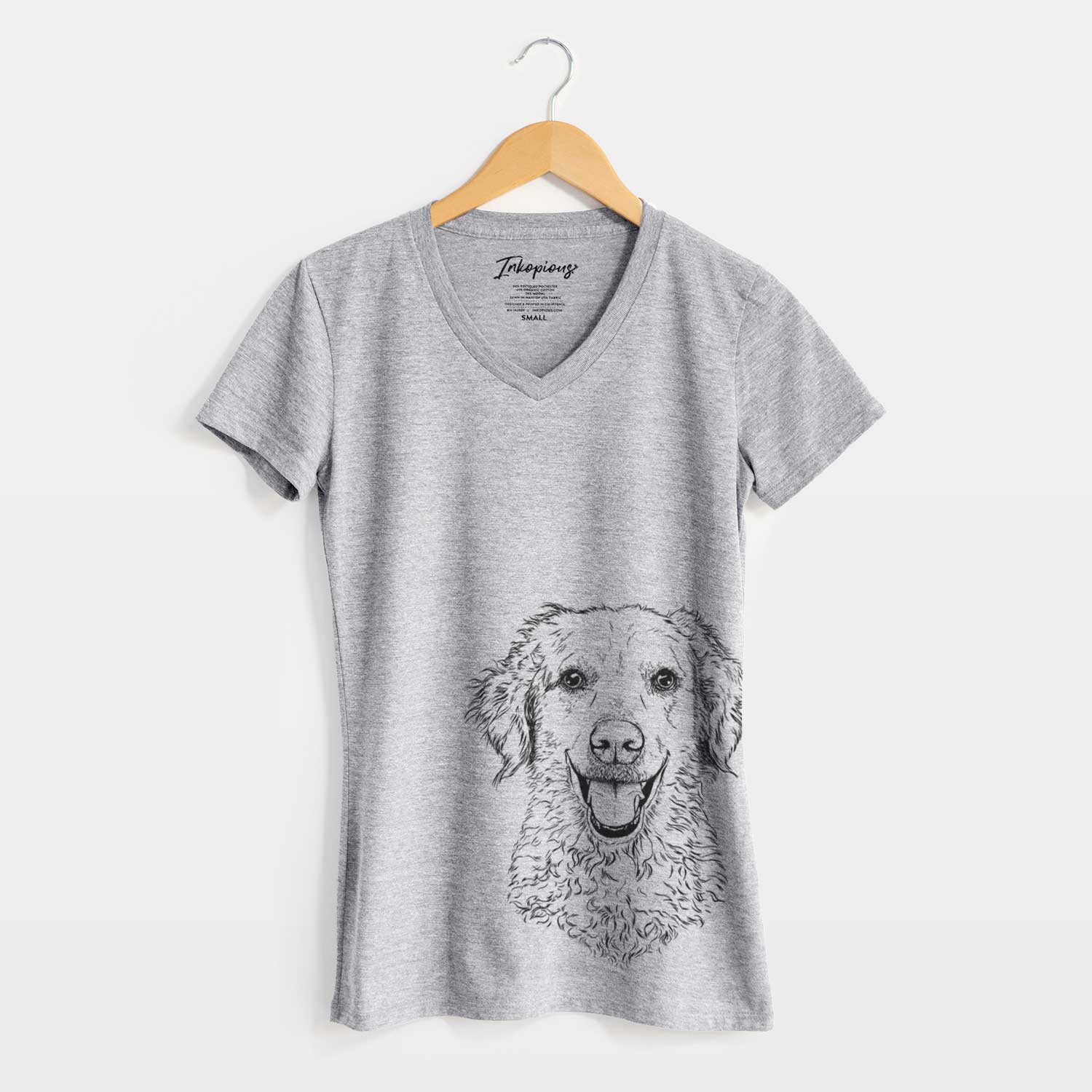 Bare Bella Bean the Goldendoodle - Women's V-neck Shirt
