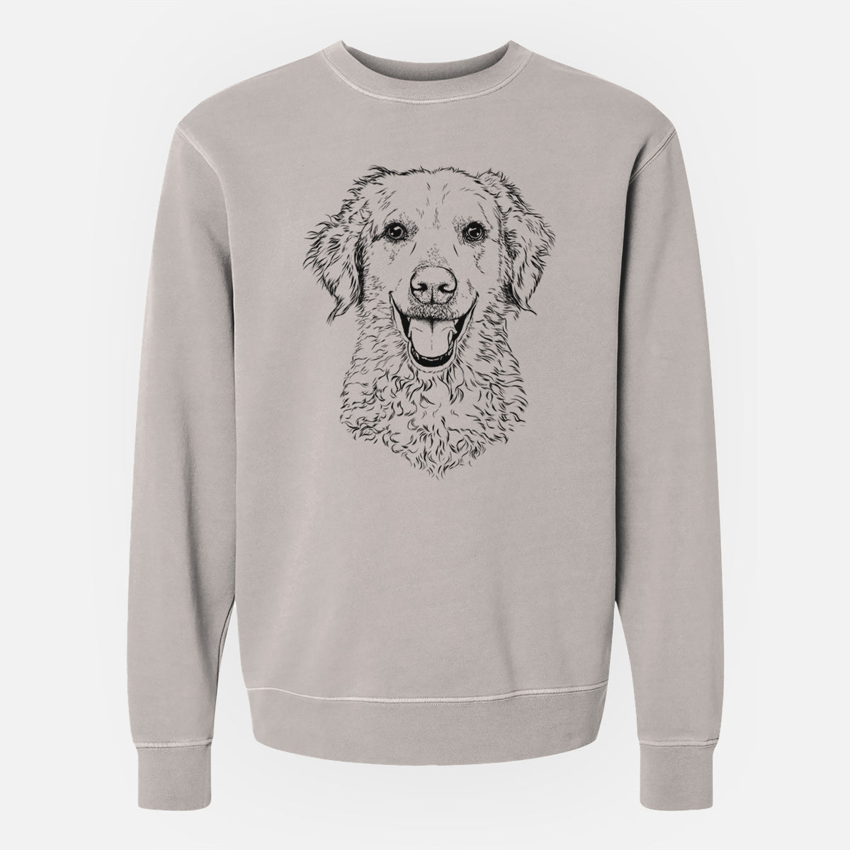 Bare Bella Bean the Goldendoodle - Unisex Pigment Dyed Crew Sweatshirt